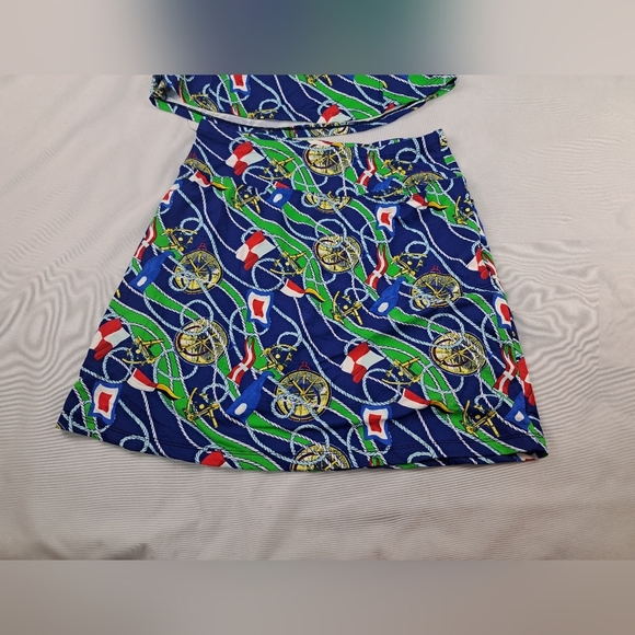 G Lifestyle Set Sleeveless Zip-Neck Top Size M and Skort Size S - Picture 3 of 9